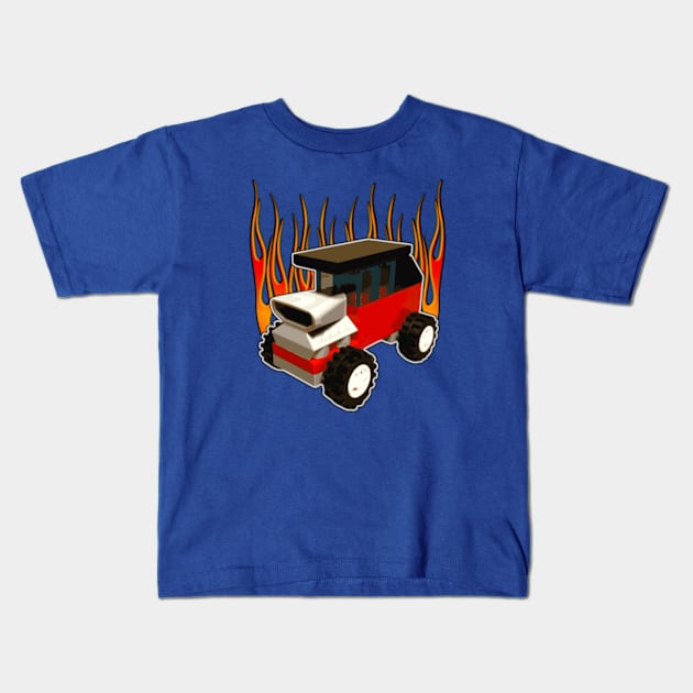 Brick Creations - Rebel Roadster Kids T-Shirt by druscilla13